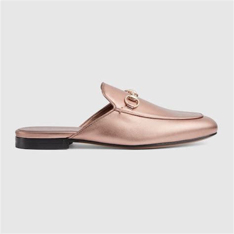 Women's Princetown slipper in copper leather 